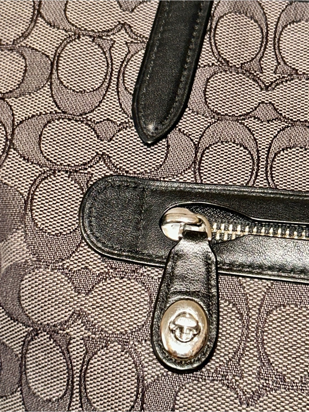 Coach Authentic Taylor Tote in Signature Jacquard with Fashion Heart Patch. - Picture 13 of 16